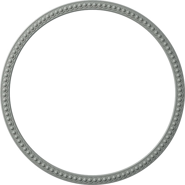 Ekena Millwork - CR65HI_P - 64 1/2"OD x 58"ID x 3 1/4"W x 1"P Hillsborough Running Coin Ceiling Ring