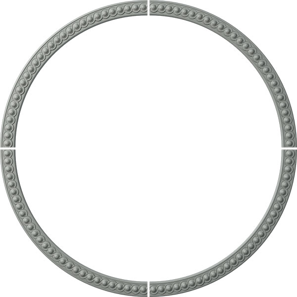 Ekena Millwork - CR65HI_P - 64 1/2"OD x 58"ID x 3 1/4"W x 1"P Hillsborough Running Coin Ceiling Ring
