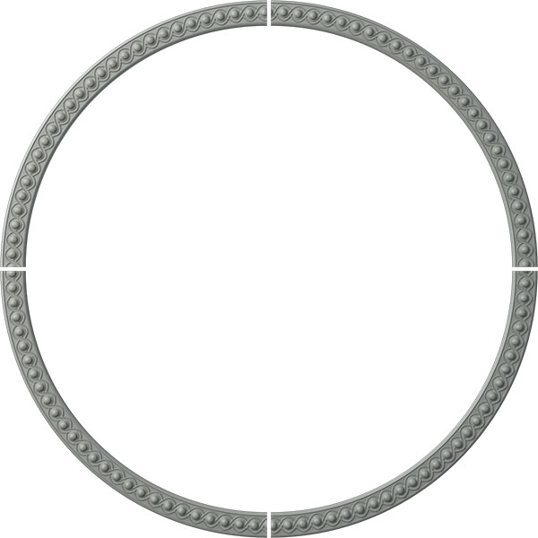 Ekena Millwork - CR70HI_P - 69 3/4"OD x 63"ID x 3 3/8"W x 1"P Hillsborough Ceiling Ring