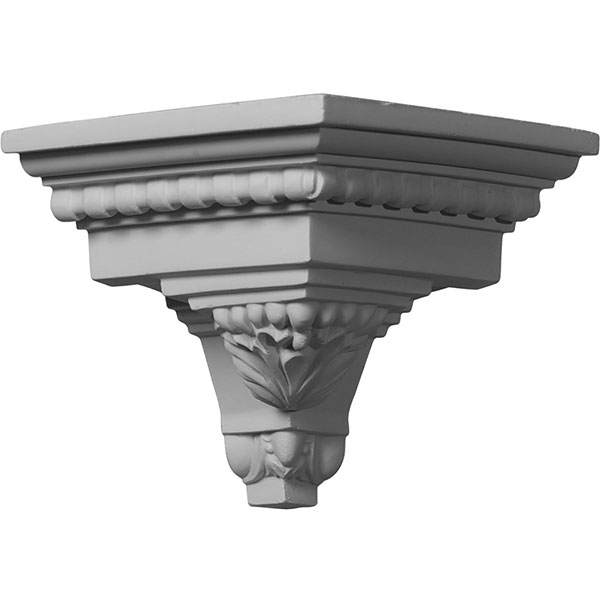 Ekena Millwork - MOC05X05AT - 5 1/4"P x 5 1/4"H Outside Corner for Attica Acanthus Leaf Crown Moulding (matches moulding MLD05X05X07AT)