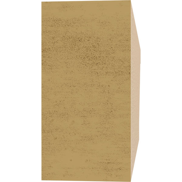 Ekena Millwork - RFTURBUR - Burlington Rough Cedar Woodgrain TimberThane Rafter Tail, Primed Tan