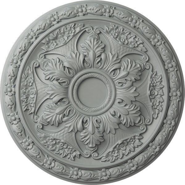 Ekena Millwork - CM20BL_P - 20"OD x 1 5/8"P Baile Ceiling Medallion (Fits Canopies up to 3 1/4")