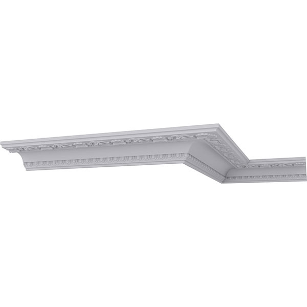 Ekena Millwork - MLD05X03X06AR - 2 3/4"H x 5 1/8"P x 5 3/4"F x 94 1/2"L, (4 3/4" Repeat) Artis with Shells Crown Moulding