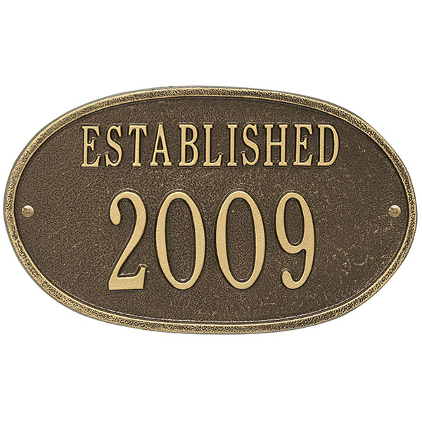 Ekena Millwork Established Date Wall Plaque