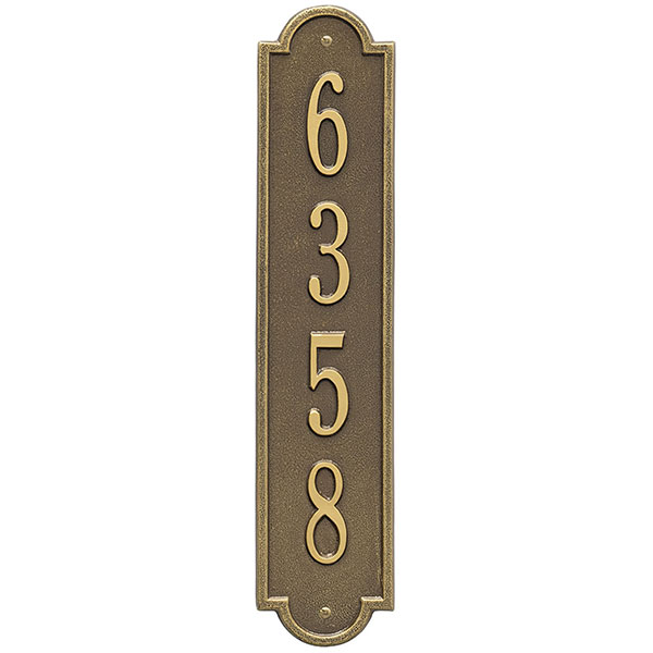 Whitehall Products LLC - WH3007 - 4"W x 19"H Richmond Vertical One Line Wall Plaque
