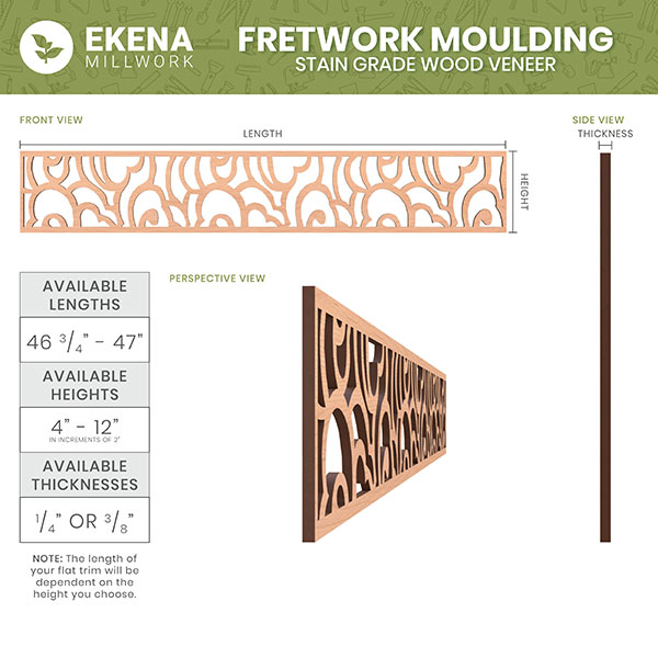Ekena Millwork - MLDKEE - Keene Fretwork Moulding
