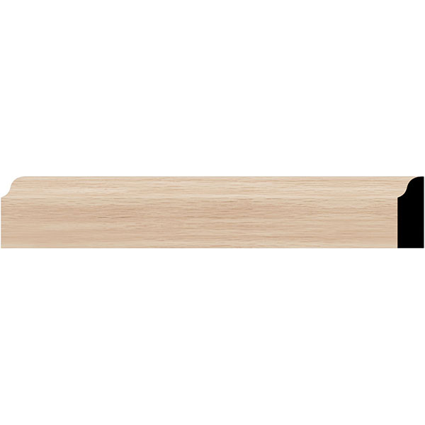 Ekena Millwork - MLDWM916 - WM916 3/8"D x 1 1/4"W x 96"L Americraft Solid Hardwood Stain Grade Ogee Stop Moulding