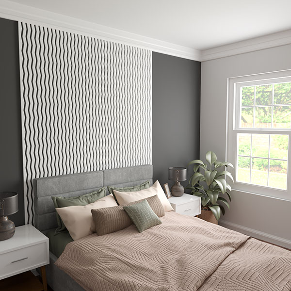 Ekena Millwork - SWPEPT - Eastport PVC Adjustable Decorative Slat Wall Panel Kit