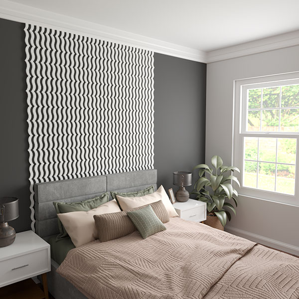 Ekena Millwork - SWPMAY - May PVC Adjustable Decorative Slat Wall Panel Kit