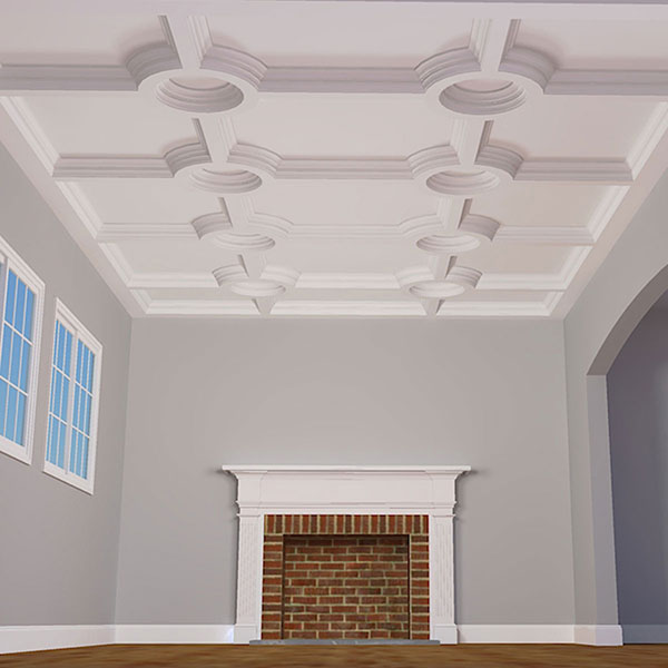 Ekena Millwork - CCKCL - DIY Coffered Ceiling Kit | Circle Intersections