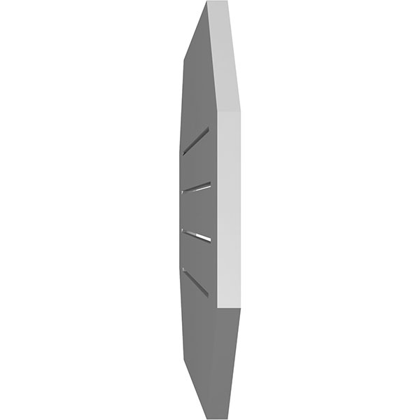 Ekena Millwork - GVSOH01 - Horizontal Elongated Octagon Surface Mount Signature Urethane Gable Vent Standard Frame, Primed Tan