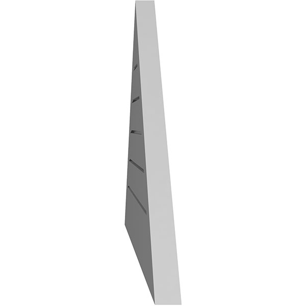 Ekena Millwork - GVSTR02 - Triangle Surface Mount Signature Urethane Gable Vent Brickmould Frame, Primed Tan