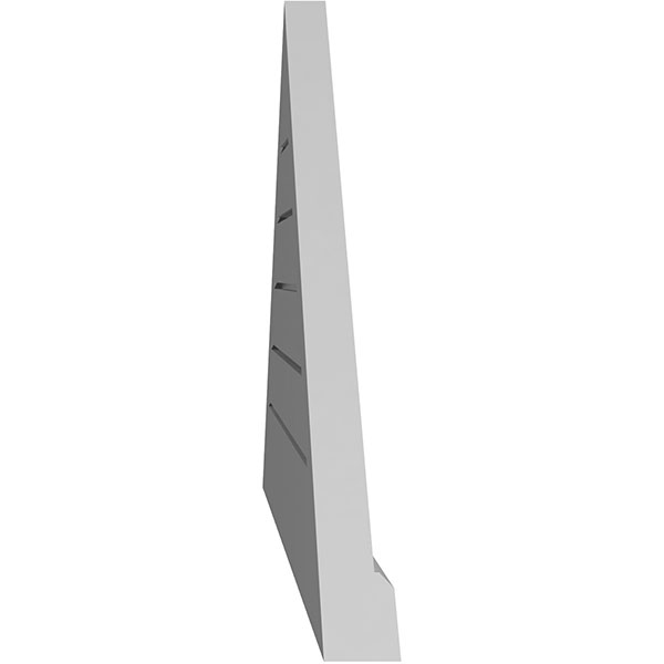 Ekena Millwork - GVSTR03 - Triangle Surface Mount Signature Urethane Gable Vent Brickmould Sill Frame, Primed Tan