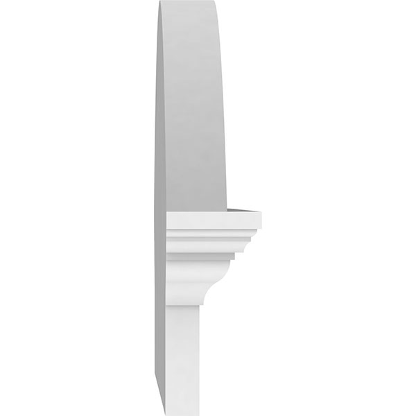 Ekena Millwork - PEDSCSEG00 - Segment Arch Smooth Signature Urethane Combination Pediment, Primed Tan