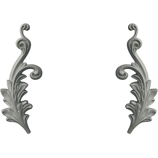 Ekena Millwork - ONL04X10X01RB-P - 3 5/8"W x 9 1/2"H x 7/8"P Robin Scroll Onlay (Sold as a Pair or Separately)