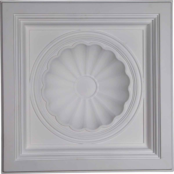 Ekena Millwork - CT24X24SH - 23 7/8"W x 23 7/8"H x 5 1/2"P Shell Ceiling Tile
