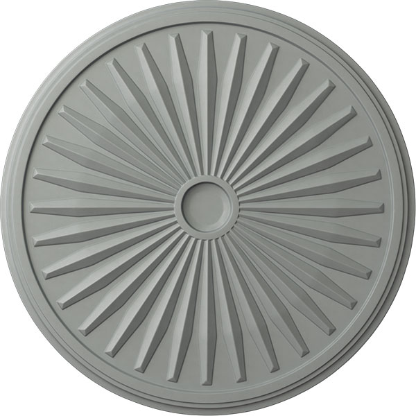 Ekena Millwork - CM33LE_P - 33 1/8"OD x 3 1/2"ID x 1 3/8"P Leandros Ceiling Medallion (Fits Canopies up to 5")