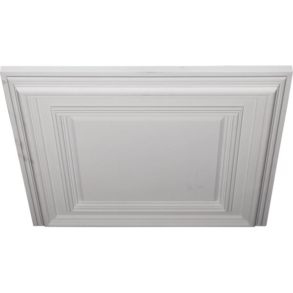 Ekena Millwork - CT24CL - 23 3/4"W x 23 3/4"H x 1 5/8"P Classic Square Ceiling Tile