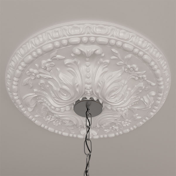Ekena Millwork - CM20AM_P - 19 5/8"OD x 3/4"P Amelia Ceiling Medallion (Fits Canopies up to 2 3/8")