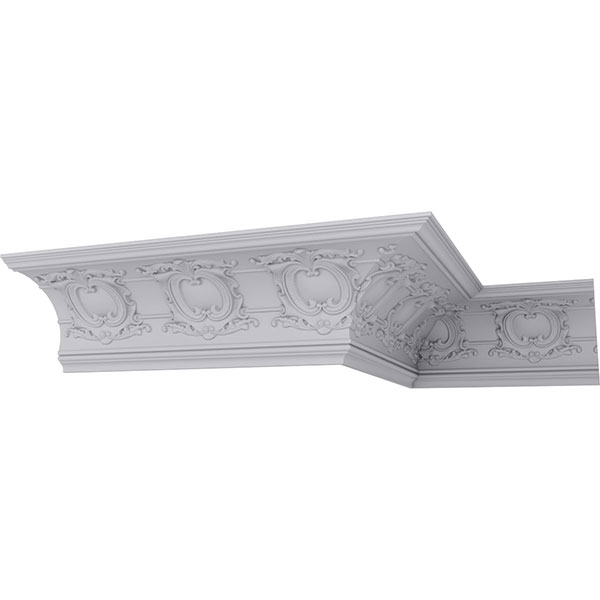 Ekena Millwork - MLD12X12X17EM - 12"H x 12 5/8"P x 17 1/2"F x 94 1/2"L, (16" Repeat), Emery Cove Crown Moulding
