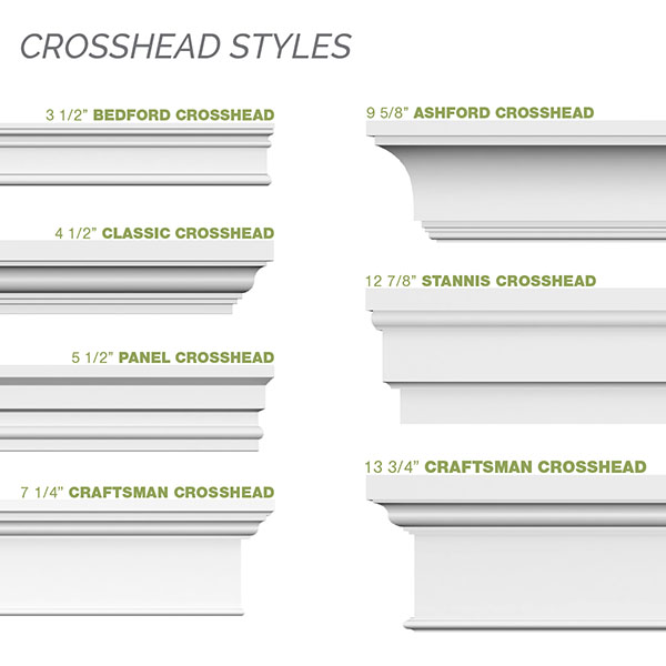 Ekena Millwork - CRH12XKA - 12" Craftsman Crosshead w/Deco Keystone