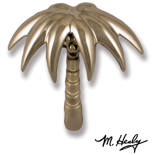Michael Healy Designs - MH2283 - 6"W x 2 1/2"D x 6"H Michael Healy Palm Tree Door Knocker, Nickel Silver and Chrome