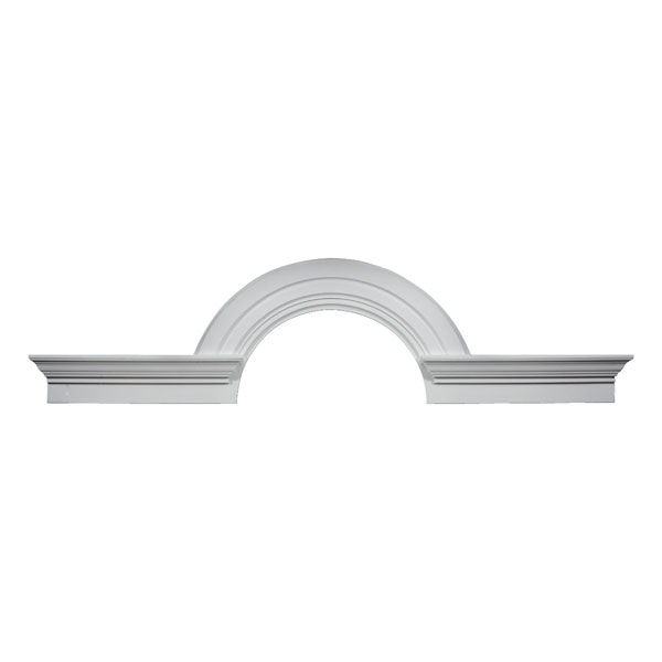 Fypon, Ltd. - AR36X10MFL108 - 36"IW x 108"OW x 18"Radius Half-Round Arch w/ Decorative Flankers