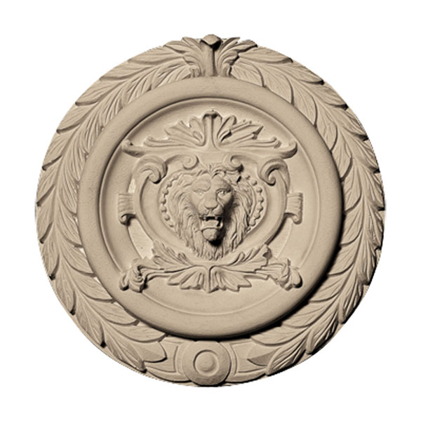 Pearlworks - CP-106A - Approx. 8-1/2"dia x 1-1/2" Lion's face on shield with ring.