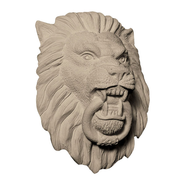 Pearlworks - FACE-122B - Approx. 3-3/4" x 5" x 1-3/4" Lion's face with ring.