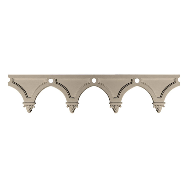 Pearlworks - FRZ-117A - Approx. 3" x 1/2" x 10' Arches with floret 2-1/2" repeat. Minimum radius 10" on edge 48" on arch.