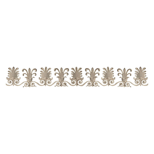 Pearlworks - FRZ-186 - Approx. 5-1/2" x 1/2" x 8' Scalloped floret and swag 9-1/2" repeat. Minimum radius 10" on edge 20" on arch.
