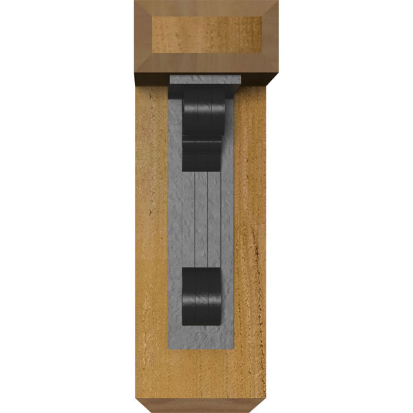 Ekena Millwork - BKTIFL04 - Fleur De Lis Craftsman Ironcrest Rustic Timber Wood Bracket