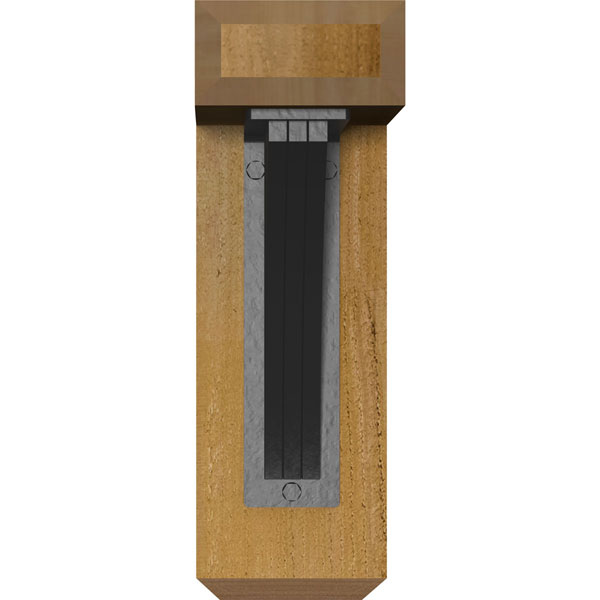 Ekena Millwork - BKTINE04 - Nevio Craftsman Ironcrest Rustic Timber Wood Bracket