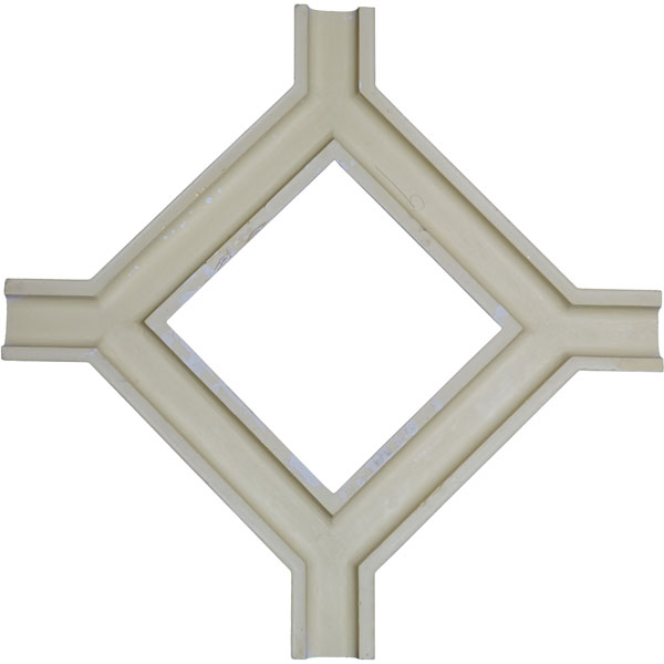 Ekena Millwork - CC05IDI02X36X36TR - 36"W x 2"P x 36"L Inner Diamond Intersection for 5" Traditional Coffered Ceiling System