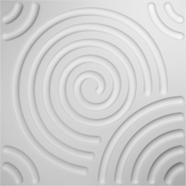 Ekena Millwork - WPSP - 19 5/8"W x 19 5/8"H Spiral EnduraWall Decorative 3D Wall Panel