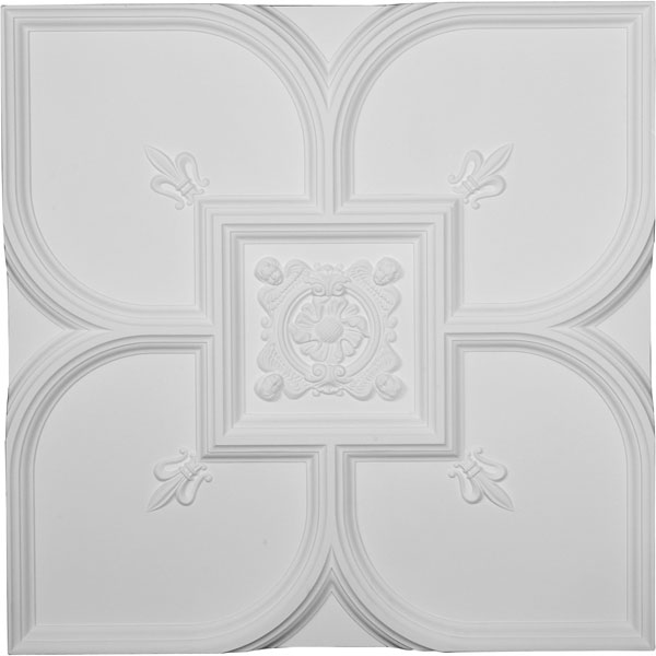Ekena Millwork - CT31X31FL - 31 1/2"W x 31 1/2"H x 2 3/8"P Fleur-de-lis Ceiling Tile