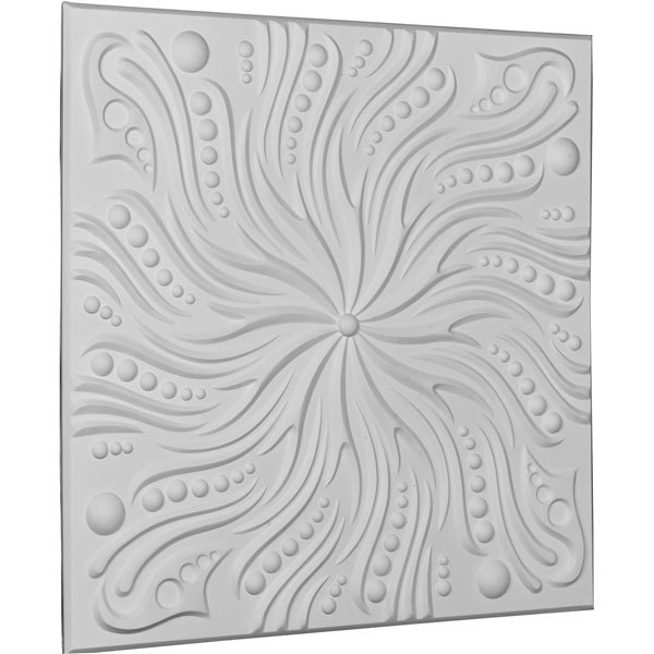Ekena Millwork - CT24X24SW - 24"W x 24"H x 5/8"P Swirl Ceiling Tile