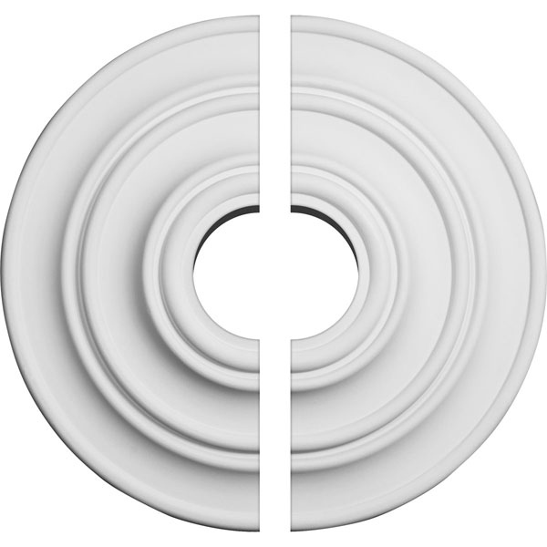Ekena Millwork - CM13CL2-03500 - 13 1/4"OD x 3 1/2"ID x 1/2"P Classic Ceiling Medallion, Two Piece (Fits Canopies up to 4 1/8")