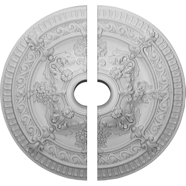 Ekena Millwork - CM26VI2-04000 - 26"OD x 4"ID x 3"P Vincent Ceiling Medallion, Two Piece (Fits Canopies up to 6")