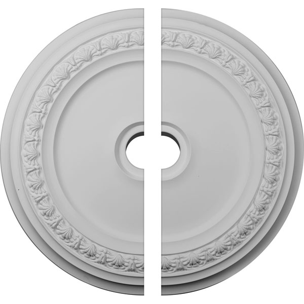 Ekena Millwork - CM31CA2-04000 - 31 1/8"OD x 4"ID x 1 1/2"P Carlsbad Ceiling Medallion, Two Piece (Fits Canopies up to 5 1/2")