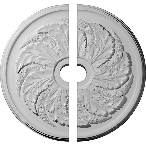 Ekena Millwork - CM42SK2-06000 - 42 1/8"OD x 6"ID x 1 7/8"P Sellek Ceiling Medallion, Two Piece (Fits Canopies up to 9")