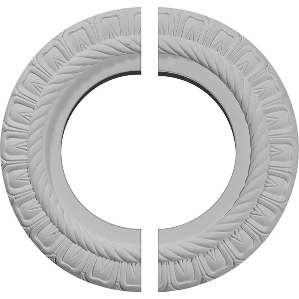 Ekena Millwork - CM10CL2 - 10 5/8"OD x 5 3/4"ID x 1/2"P Claremont Ceiling Medallion, Two Piece (Fits Canopies up to 7")