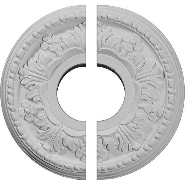 Ekena Millwork - CM11HE2 - 11 7/8"OD x 3 5/8"ID x 7/8"P Helene Ceiling Medallion, Two Piece (Fits Canopies up to 5 1/4")