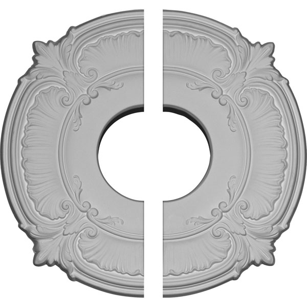 Ekena Millwork - CM12AT2 - 12 3/4"OD x 3 1/2"ID x 1/2"P Attica Ceiling Medallion, Two Piece (Fits Canopies up to 3 1/2")