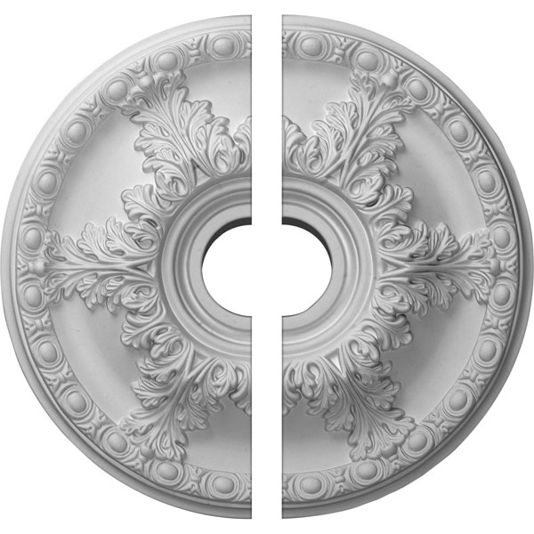 Ekena Millwork - CM18GA2 - 18"OD x 3 1/2"ID x 2 1/2"P Granada Ceiling Medallion, Two Piece (Fits Canopies up to 6 5/8")