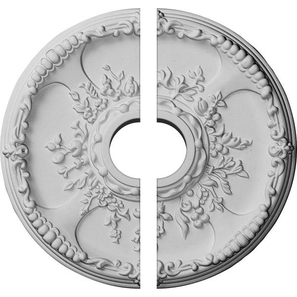 Ekena Millwork - CM18SE2 - 18"OD x 3 1/2"ID x 1 3/8"P Antioch Ceiling Medallion, Two Piece (Fits Canopies up to 3 1/2")