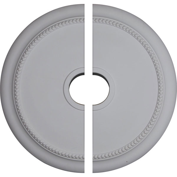 Ekena Millwork - CM24CR2 - 24 1/8"OD x 4 3/8"ID x 2 1/4"P Crendon Ceiling Medallion, Two Piece (Fits Canopies up to 4 3/8")