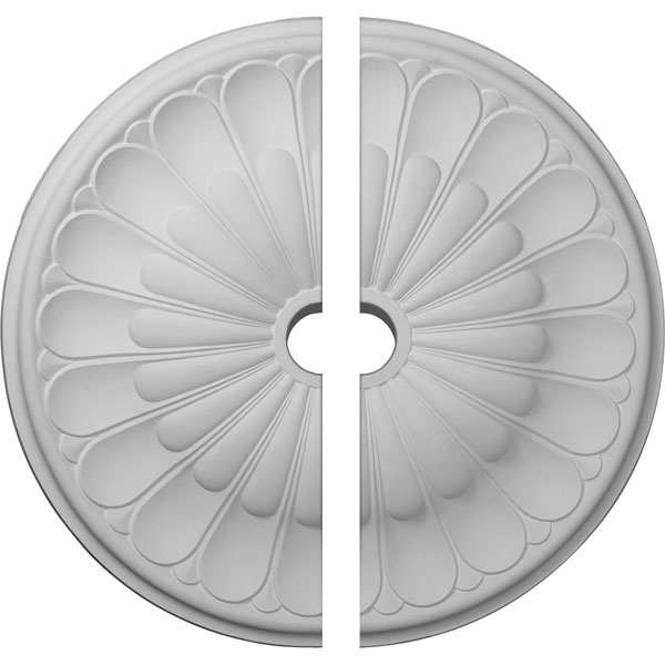Ekena Millwork - CM31GO2 - 31 5/8"OD x 3 5/8"ID x 1 7/8"P Gorleen Ceiling Medallion, Two Piece (Fits Canopies up to 3 5/8")