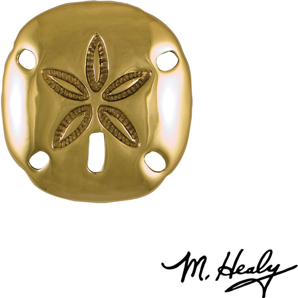 Michael Healy Designs - MHR84 - 2"W x 1"D x 2"H Michael Healy Sand Dollar Doorbell Ringer, Brass