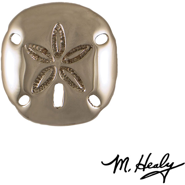 Michael Healy Designs - MHR85 - 2"W x 1"D x 2"H Michael Healy Sand Dollar Doorbell Ringer, Nickel Silver